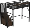 Lit mezzanine métallique Fortuna Lai 90 x 200 cm, cadre de Voir les images du produit 9