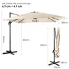 Parasol COSTWAY 300 x 300 cm, parasol à pied déporté avec Voir les images du produit 3