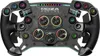 A close-up, front-facing view of a racing steering wheel with various buttons, dials, and LED lights. Produktbild-Vorschau