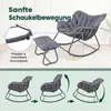 KOMFOTTEU Schaukelstuhl mit Hocker, übergroßer Gartensessel Produktbild-Vorschau 3