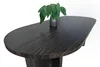 Esstisch 204 x 90 cm Holz Walnuss-Optik gerade Kante oval Produktbild-Vorschau 4