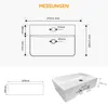Wastafel wandmontage - 37 x 26 cm - Keramiek - Met Productafbeelding-voorbeeld 2