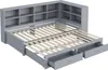 Merax Massivholzbett 90x190/180x190 cm mit Ausziehbett, Produktbild-Vorschau 8