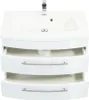 Badmöbel Luna 80 mit runder Front weiss hochglanz Produktbild-Vorschau 6