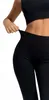 Dames sportlegging, aansluitend model, geribbeld, hoge Productafbeelding-voorbeeld 2