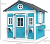 Outsunny Kinderspielhaus aus Holz Spielhaus Outdoor mit Produktbild-Vorschau 3