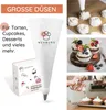 A collage of images showing piping bags, cupcakes, and meringues. Anteprima dell’immagine prodotto