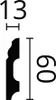 Listello a parete Wallstyl FB1 lunghezza 2 m Anteprima dell’immagine prodotto 2