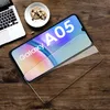 A smartphone screen protector is shown on a wooden table next to a laptop and a plate of cookies. Produktbild-Vorschau