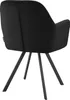 Fauteuil pivotant en velours Lucia, rembourré - noir, Lot Voir les images du produit 8