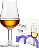 A whisky glass filled with amber liquid, next to its packaging box. Anteprima dell’immagine prodotto