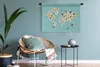 MuchoWow® Wandteppich Wandbehang Karte - Welt - Blumen - Produktbild-Vorschau 5