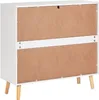 BELIANI Kommode mit 3 Schubladen Weißes MDF Kiefernholz Produktbild-Vorschau 6