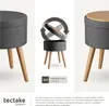 pouf Yara di tectake® con vano portaoggetti in look lino Anteprima dell’immagine prodotto 20