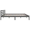 The Living Store Massivholzbett Kiefer 200x200 cm Grau Produktbild-Vorschau 6