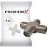 PremiumX F-Adapter 4x F-Buchse Verbinder Splitter Koax- und Produktbild-Vorschau 1