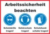 Arbeitssicherheit Augen Ohren Hände Schild A2 (420x594mm) Produktbild-Vorschau 1