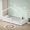 ML-Design Kinderbett Hausbett 90x200 cm Weiß, Holzbett mit Produktbild-Vorschau 1