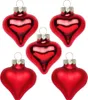 Decorazioni per albero di Natale cuori 4cm in vetro 8 pezzi Anteprima dell’immagine prodotto 1