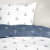Traumschloss Seersucker Bettwäsche - Anker, marine, weiß, Produktbild-Vorschau 4