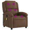 masážne kreslo vidaXL Brown Fabric Náhľad obrázku produktu 1