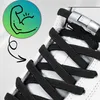 Schnürsenkel ohne Bänder, elastisch, schwarz, universell Produktbild-Vorschau 5
