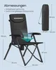 SONGMICS Campingstuhl faltbar, 2er Set, 95°-150° Produktbild-Vorschau 8