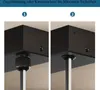 Two close-up views of a black electrical junction box with a silver conduit pipe being inserted in two different ways. Produktbild-Vorschau