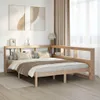 vidaXL Massivholzbett mit Regal ohne Matratze 160x200 cm Produktbild-Vorschau 2