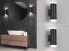LED Badezimmer Wandleuchte Set Schwarz Spiegelleuchte Produktbild-Vorschau 1