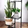 Blumenständer aus schwarzem Metall, 4 Ebenen, 102 cm Produktbild-Vorschau 5