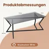 KOMFOTTEU Couchtisch aus Glas, rechteckiger Wohnzimmertisch Produktbild-Vorschau 7