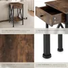 Table d'appoint Dayton 35x35x70,5cm - Bois foncé Voir les images du produit 4