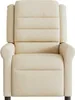 vidaXL Poltrona relax in tessuto crema Anteprima dell’immagine prodotto 3