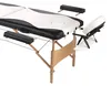 Table de massage 2 zones en bois blanc/noir Banc de Voir les images du produit 4