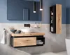 Easy4You KAYA Unterschrank 100 cm Matt Schwarz/Eiche mit Produktbild-Vorschau 1