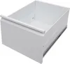 A white metal filing cabinet drawer with metal drawer slides is shown against a white background. Anteprima dell’immagine prodotto