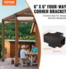 Pergola Bracket Kit 6''x6'', Inner Size 5.6"x5.6 2pcs 4-Way Produktbild-Vorschau 2