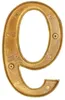 KOTARBAU® 3D Hausnummer Ziffer"9“ aus Messing 20 cm Produktbild-Vorschau 4