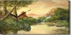 Wandbild Leinwand Bilder Wanduhr 60x30 Malerei Fantasie Produktbild-Vorschau 1
