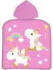 Kinderponcho met Eenhoorns, Roze, 100% Katoen Productafbeelding-voorbeeld 2