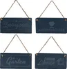 4er Set Schiefertafel 20x10cm Sprüche Kreidetafel Produktbild-Vorschau 1
