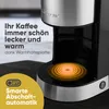 Close-up of a coffee maker with text overlays highlighting its features. Anteprima dell’immagine prodotto