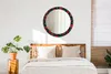Ø80cm Spiegel - Glasrahmen mit Aufdruck - Wandspiegel Produktbild-Vorschau 4
