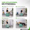 Tunturi Anti Burst Fitnessball mit Pumpe - Yoga-Ball 65 cm Produktbild-Vorschau 3