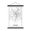 MuchoWow® Textilposter Karte - Fulda - Karte - Stadtplan Produktbild-Vorschau 1
