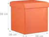 Pouf pieghevole Relaxdays, cubo con vano portaoggetti, Anteprima dell’immagine prodotto 3