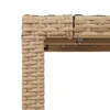 vidaXL Tavolo da giardino con piano in vetro Beige 90x90x75 Anteprima dell’immagine prodotto 9