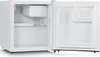 An open white mini refrigerator with an empty interior. Anteprima dell’immagine prodotto