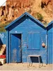 ARTland Poster Blaue Fischerhuetten Albufeira Algarve Produktbild-Vorschau 1
